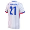 Frankrike L. Hernandez 21 Fotbollströjor Borta tröja EURO 2024 Kortärmad